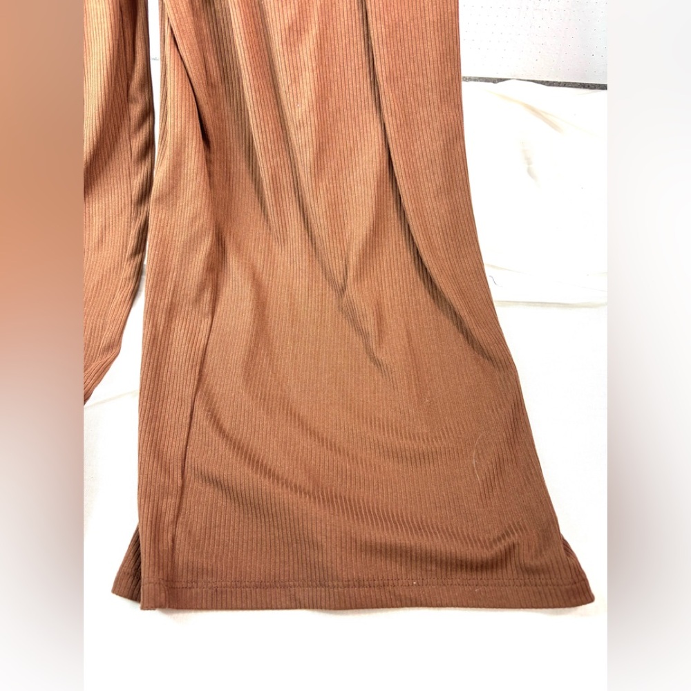 No Boundaries XXL Ribbed Gingerbread Brown Stretch Jumpsuit - Picture 4 of 9